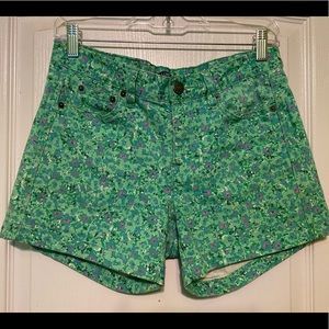 J. Crew Stretch Floral Denim Shorts. Size 2.